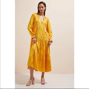 Anthropologie | Maeve Tiered Maxi Dress | Color: Yellow | Size: 2x